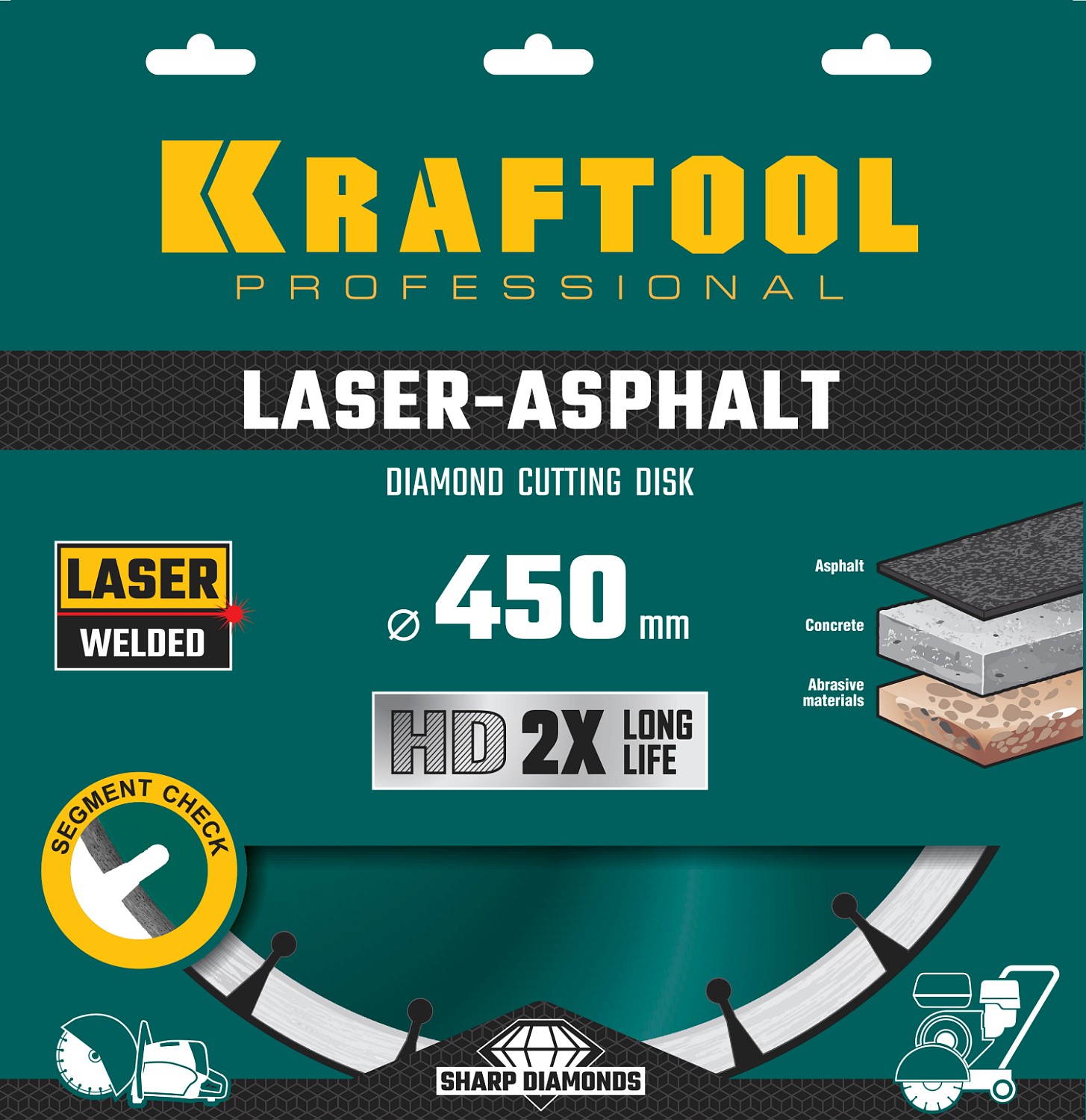 Диск алмазный KRAFTOOL 500мм Асфальт