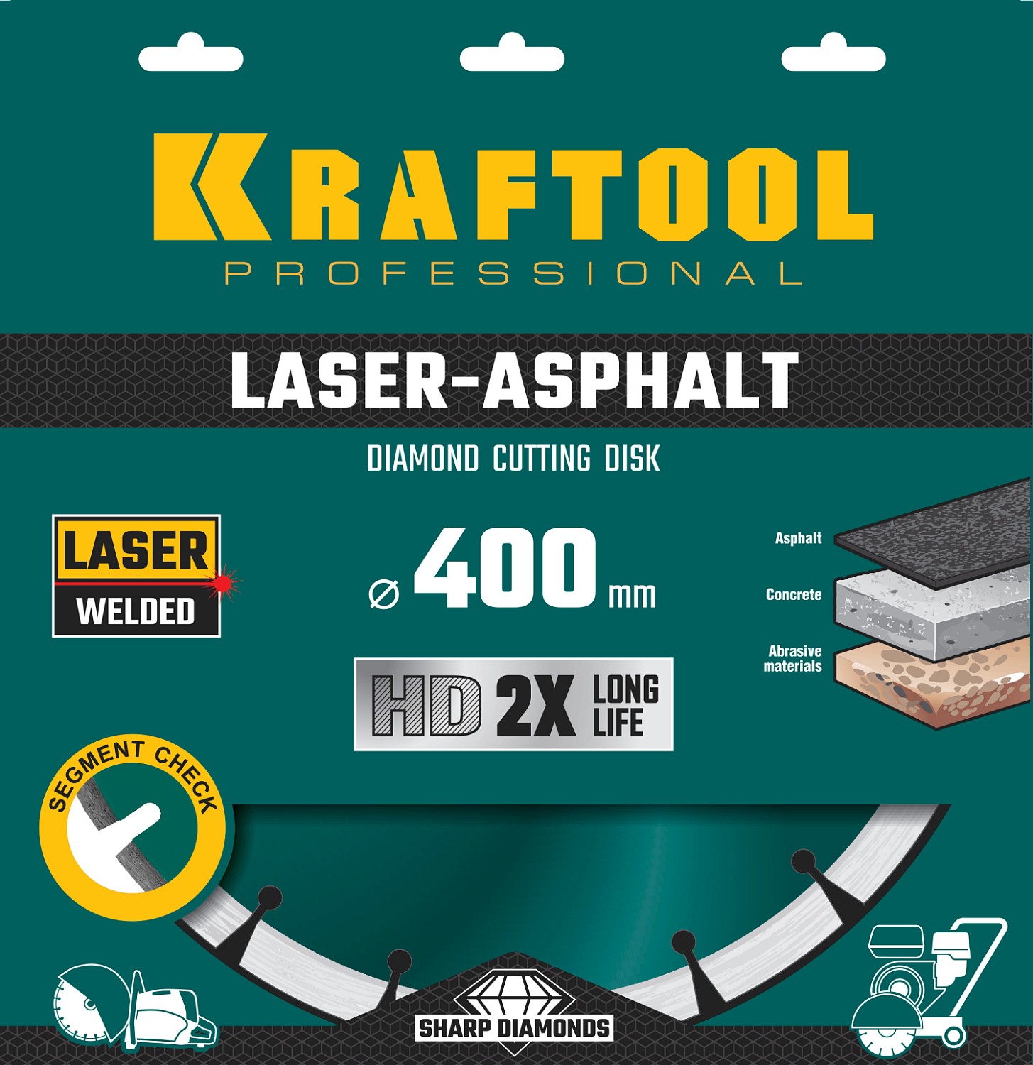 Диск алмазный KRAFTOOL 400мм Асфальт