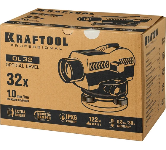 Аренда KRAFTOOL OL-32 100 м, оптический нивелир  + тренога +линейка