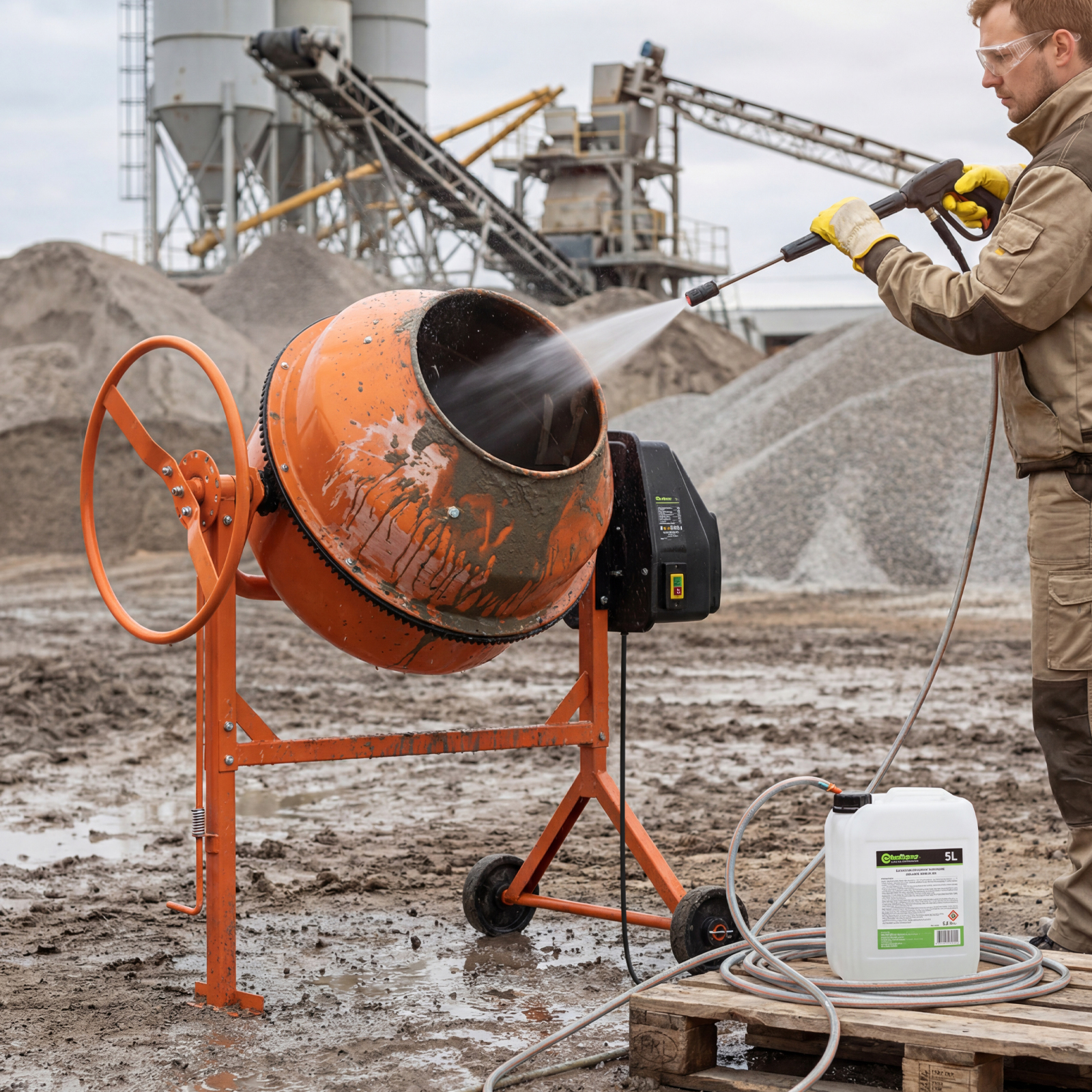 Бетоносмеситель БСН-180П, 180 л, Сибртех