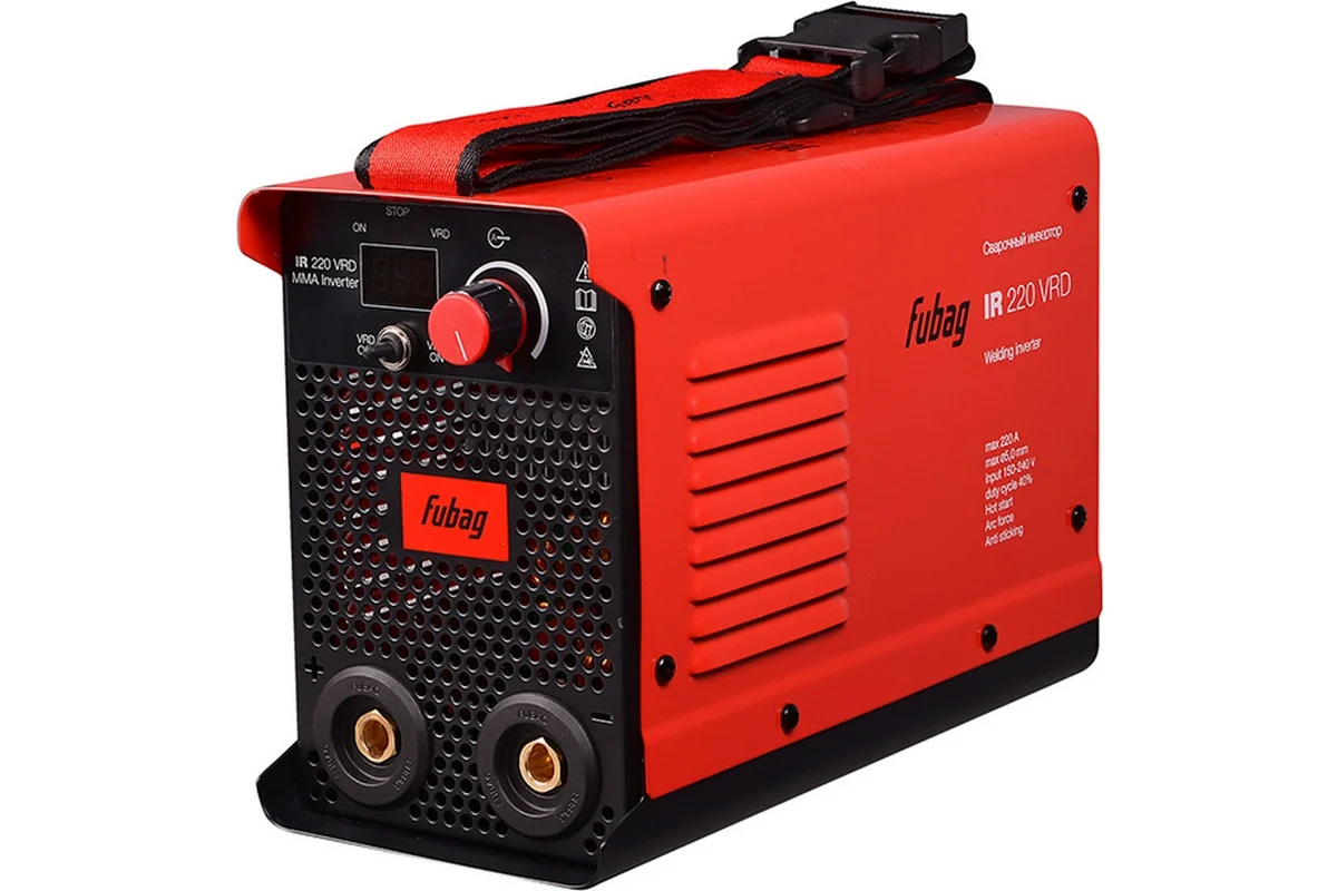 Инвертор сварочный FUBAG IR 220 VRD (220В, 5,8кВт, 10-220А, ПВ=40%, 3,5кг)