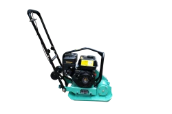 Виброплита GIKS PC60D 61 кг, двигатель Dinking G200F 6л.с., колеса